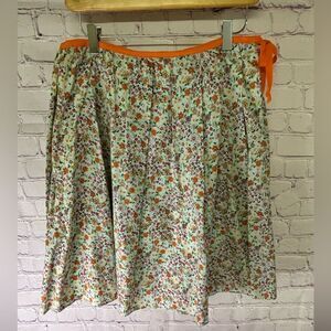 Max Studio Cream Ditsy Floral Above the Knee Boho Cottagecore Cotton Skirt M